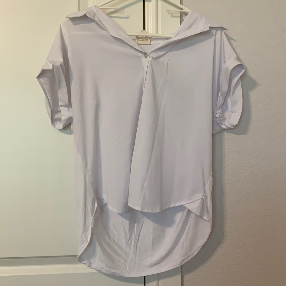 Quarter button up blouse